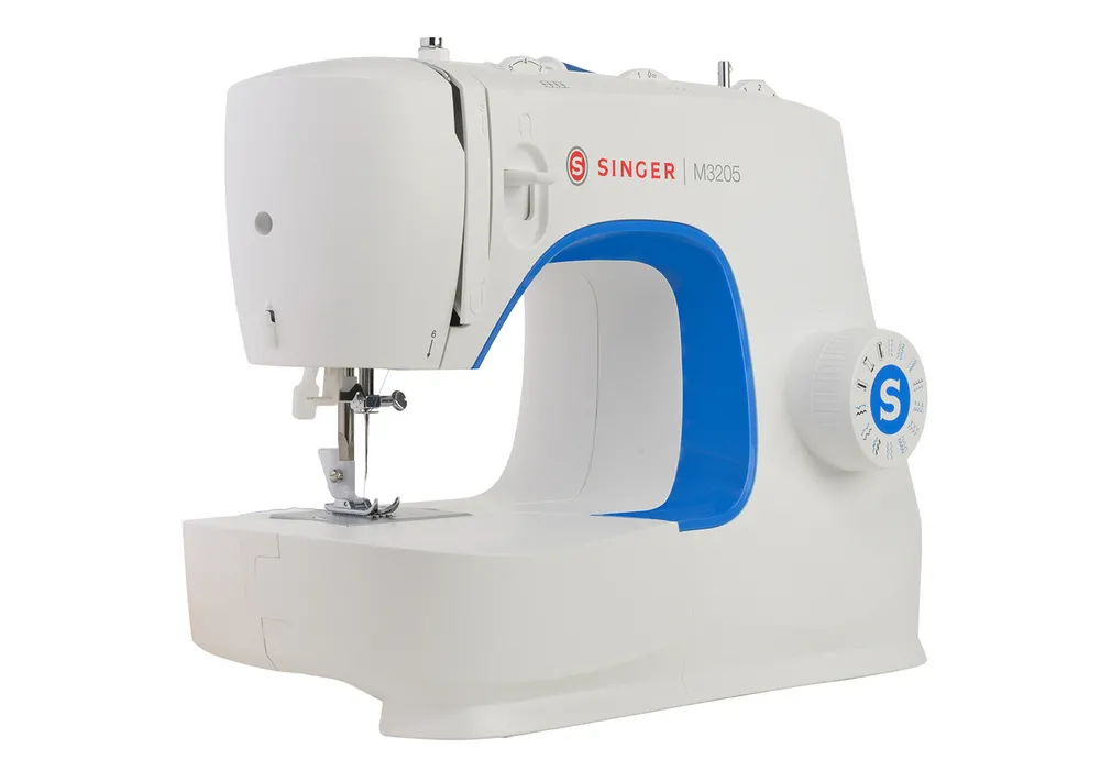 Mașină de cusut Singer M3205, Alb Albastru