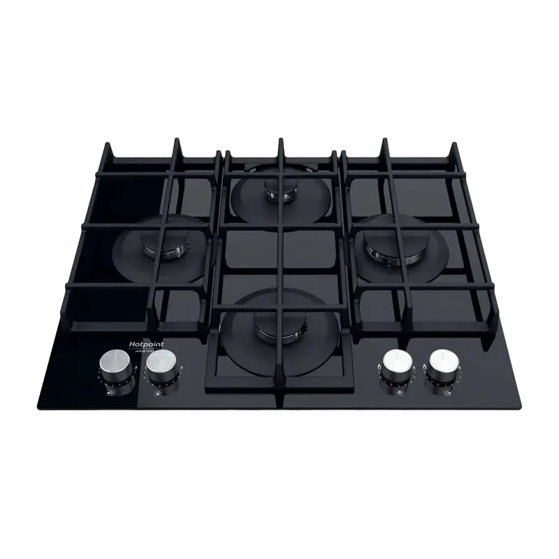 Plită pe gaz Hotpoint-Ariston HAGS 61F/BK, Negru