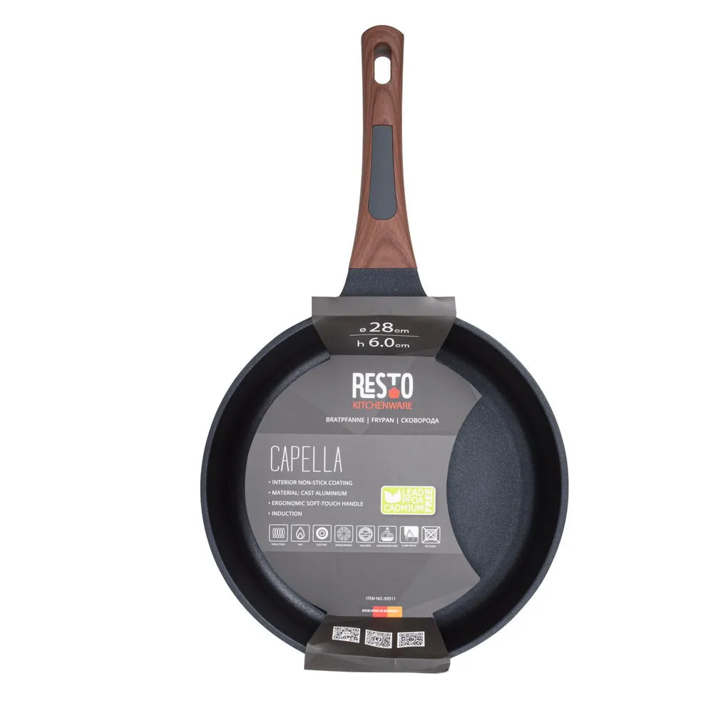 Tigaie RESTO 93511, 28cm, Negru