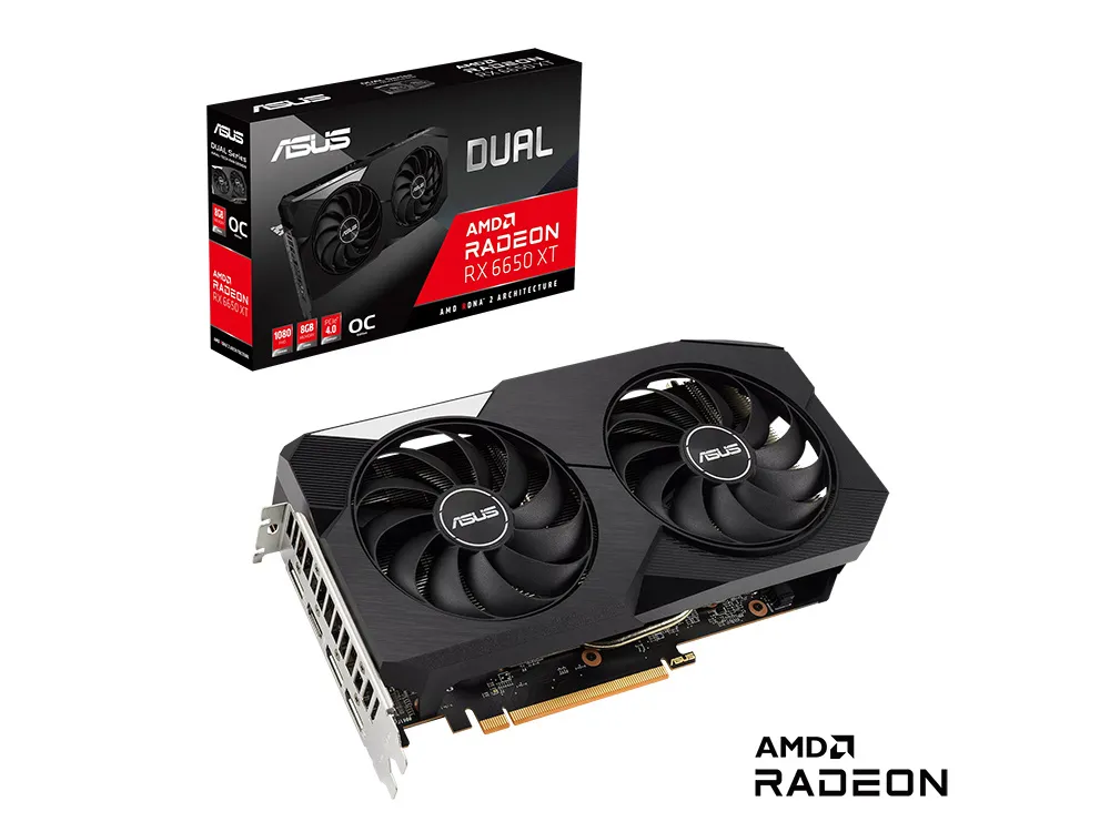 Placă Video ASUS DUAL-RX6650XT-O8G,  8GB GDDR6 128bit (DUAL-RX6650XT-O8G)