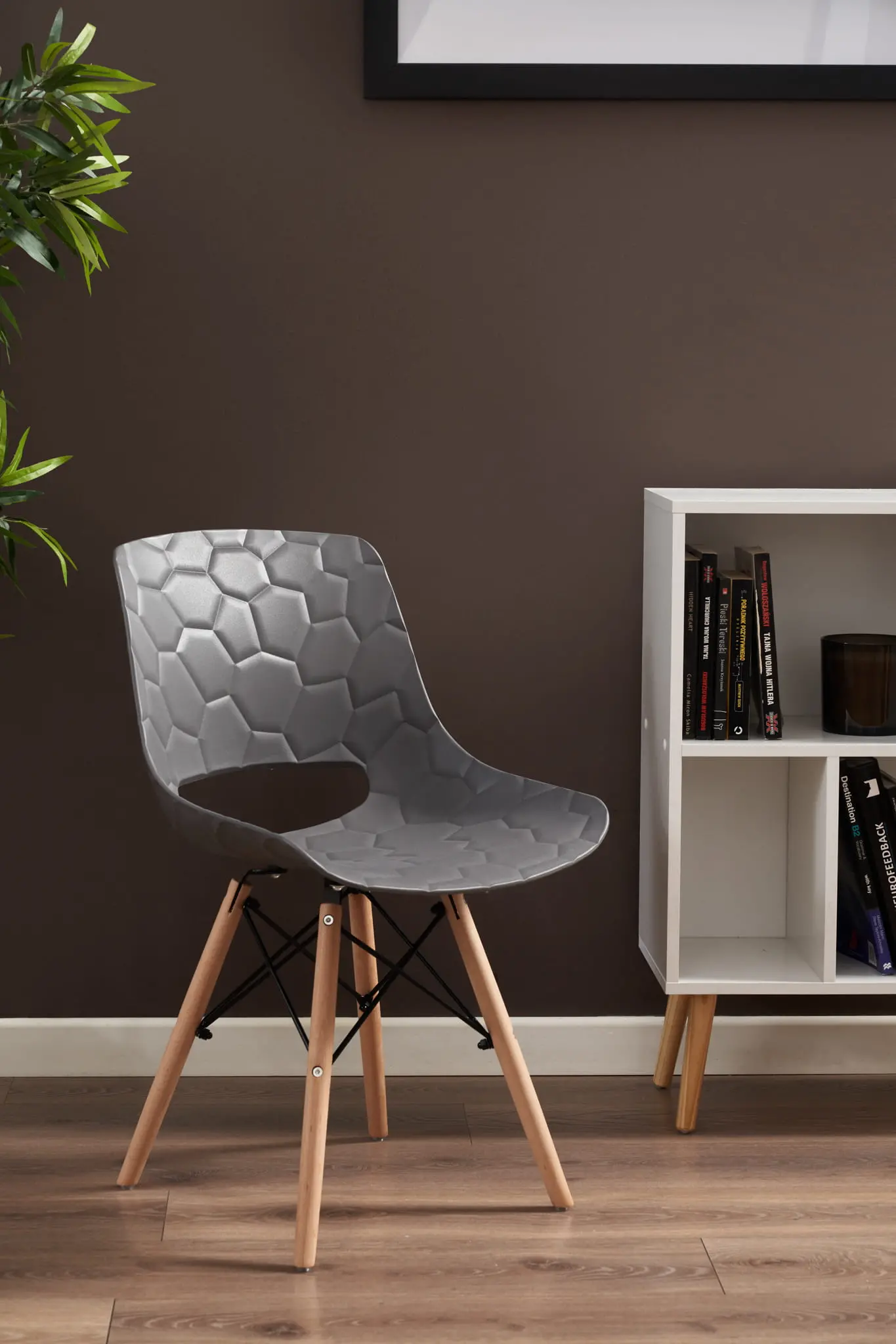 Scaun scandinav JUMI LARS (gri)